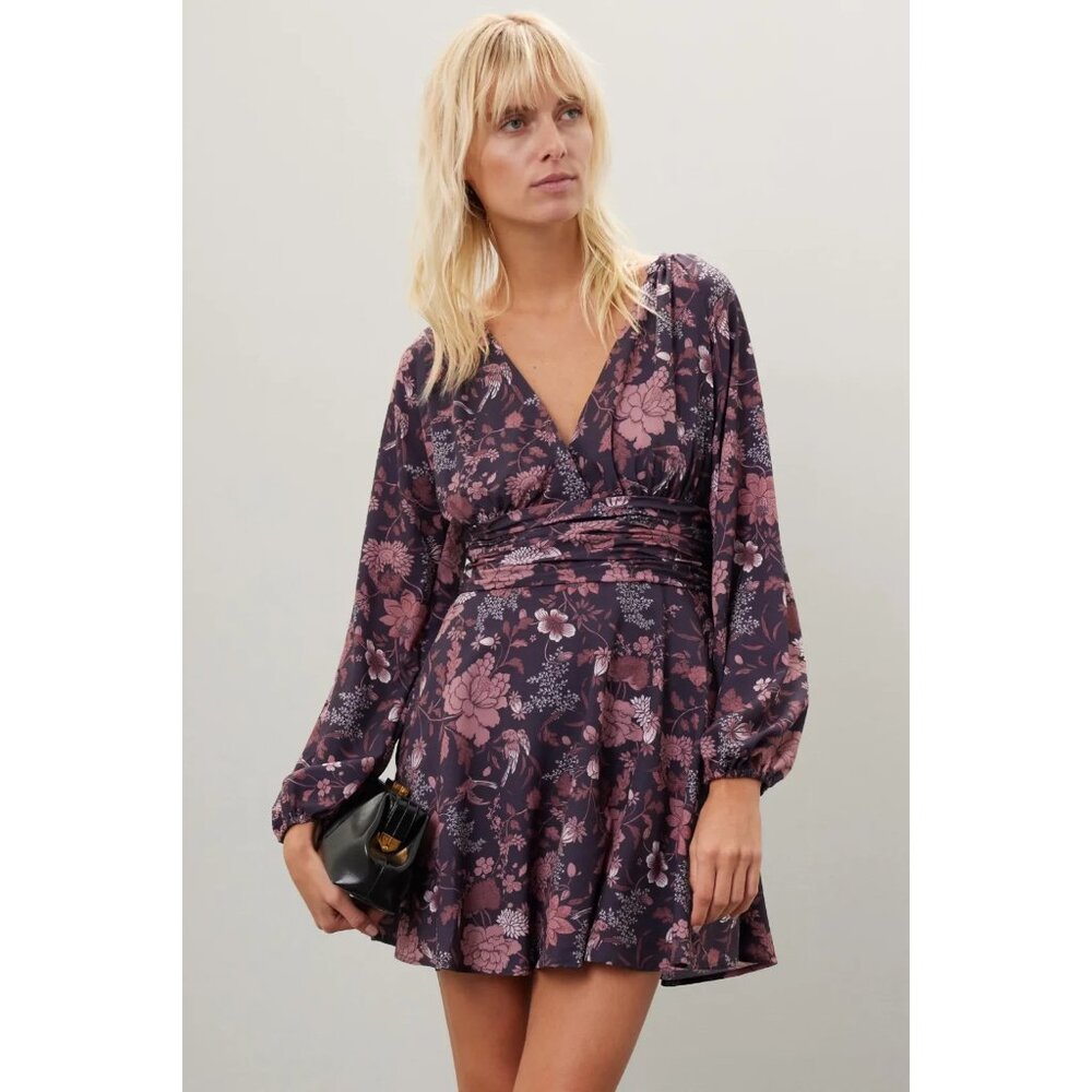 Slate & Willow Dark Florals Mini Dress Size XL Designer Women’s Casual